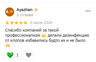 Отзыв клиента KazDez в 2ГИС